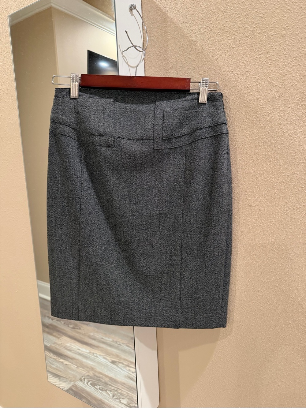 Express Dark Gray Pencil Skirt - Sleek Office Pencil